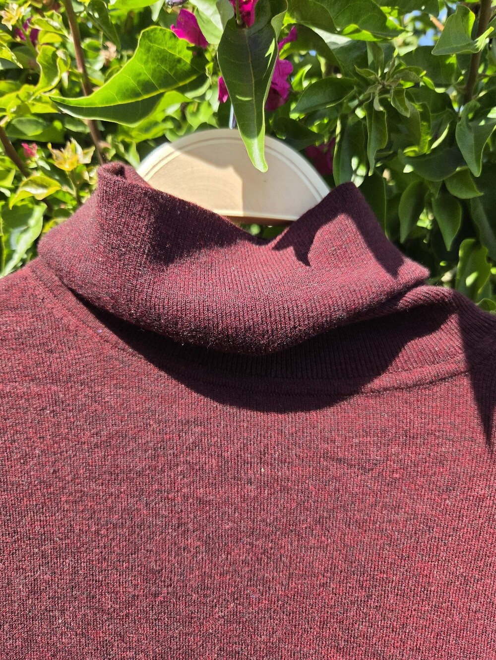 Paisley & Gray Fine Gauge Turtleneck Light Sweater Men's Medium Burgundy NWT - Picture 4 of 6